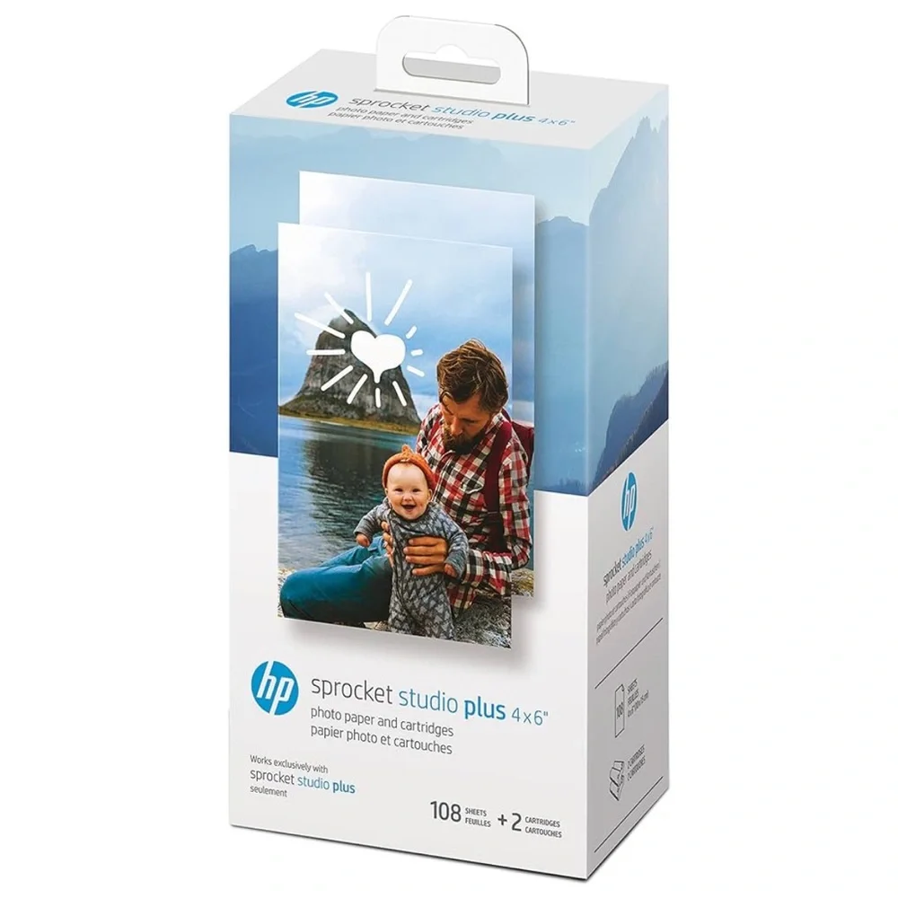 HP Sprocket Studio Plus Photo Paper and Cartridge Set